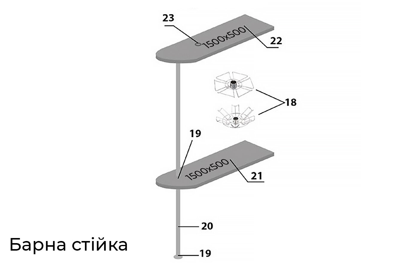 Фото 2 - Барная стойка для кухонь MebelStar Мебель Стар