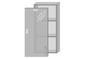 Фото Верх 940 витрина Хай Глосс / High Gloss Мебель Стар