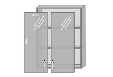 Image Верх 960 витрина Хай Глосс / High Gloss Мебель Стар