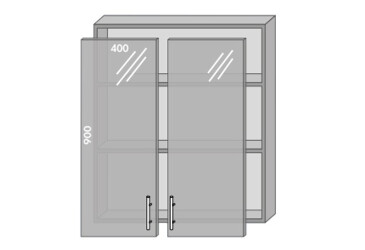 Фото Верх 980 витрина Хай Глосс / High Gloss Мебель Стар