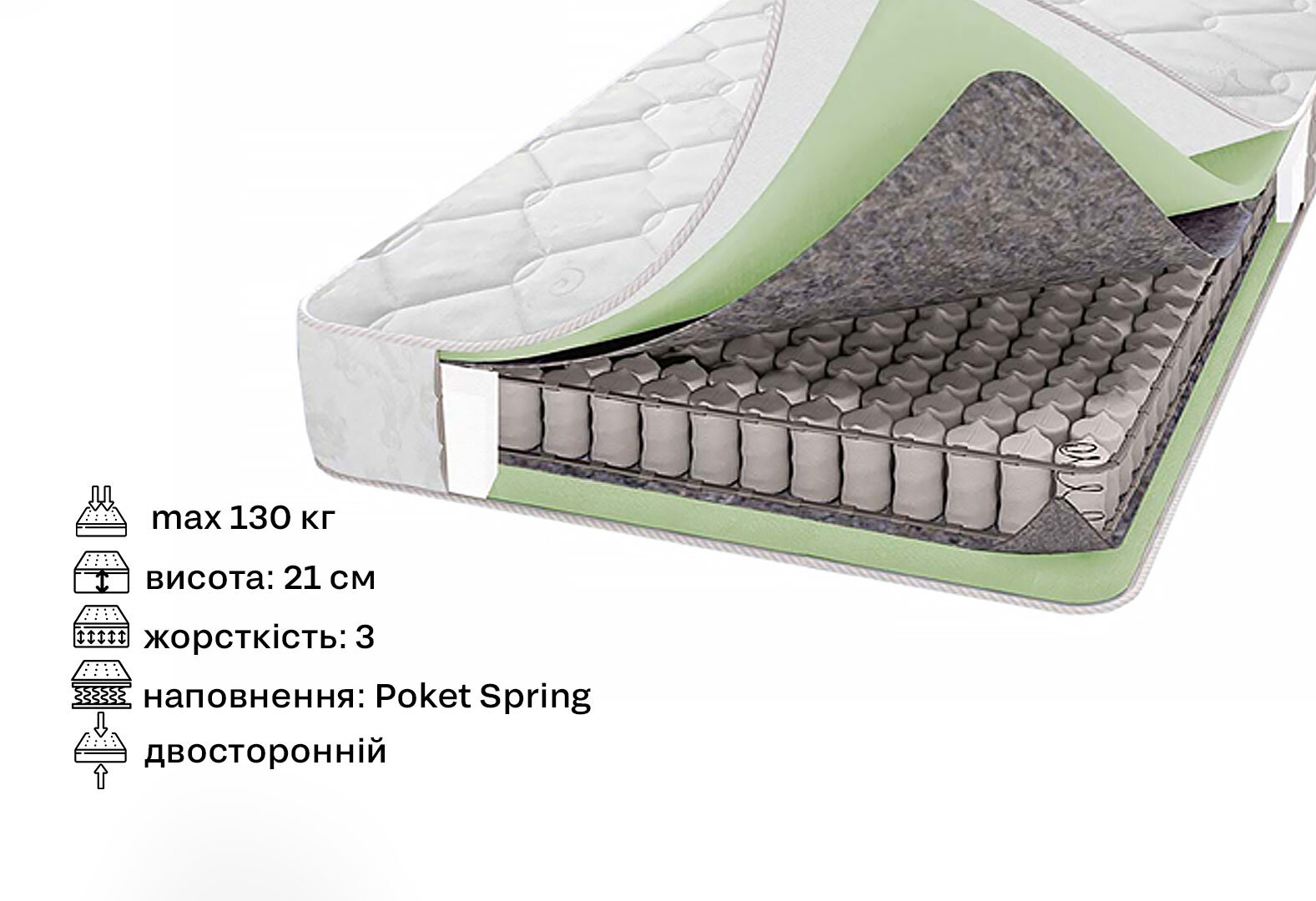 Фото 2 - Матрас Опал Svit Mebliv