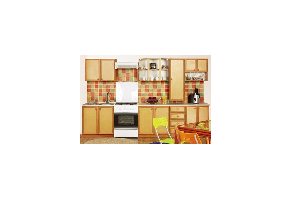 Фото 2 - Модульная кухня Тина Нова Ротанг с пеналом БМФ
