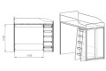 Фото 2 - Кровать-горка Мебель Сервис Валенсия 90х200 см с шкафом, дуб самоа