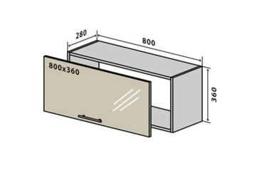 Фото В11 Тумба низкая витрина 80 МоДа / MoDa Вип-Мастер
