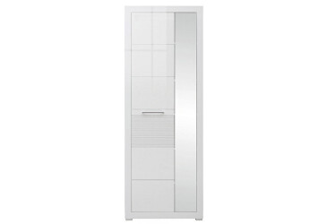 Фото Шкаф ВМК Флеймс 1-дверный с зеркалом 72 см Белый