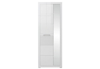 Фото Шкаф ВМК Флеймс 1-дверный с зеркалом 72 см Белый
