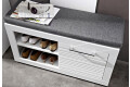 Фото 2 - Тумба для взуття ВМК Флеймс з 1 відділенням, полицями та сидінням 92 см біла