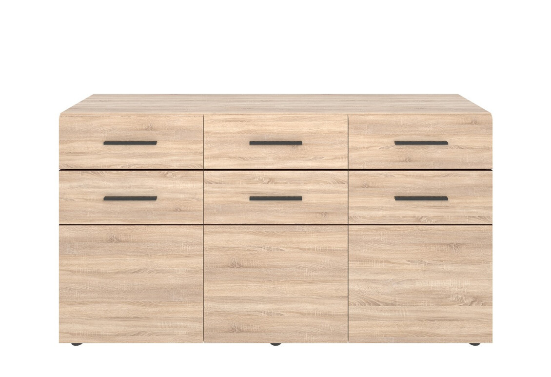 Фото Комод VMV holding Соло 3-дверный с 3 ящиками 150 см Дуб сонома