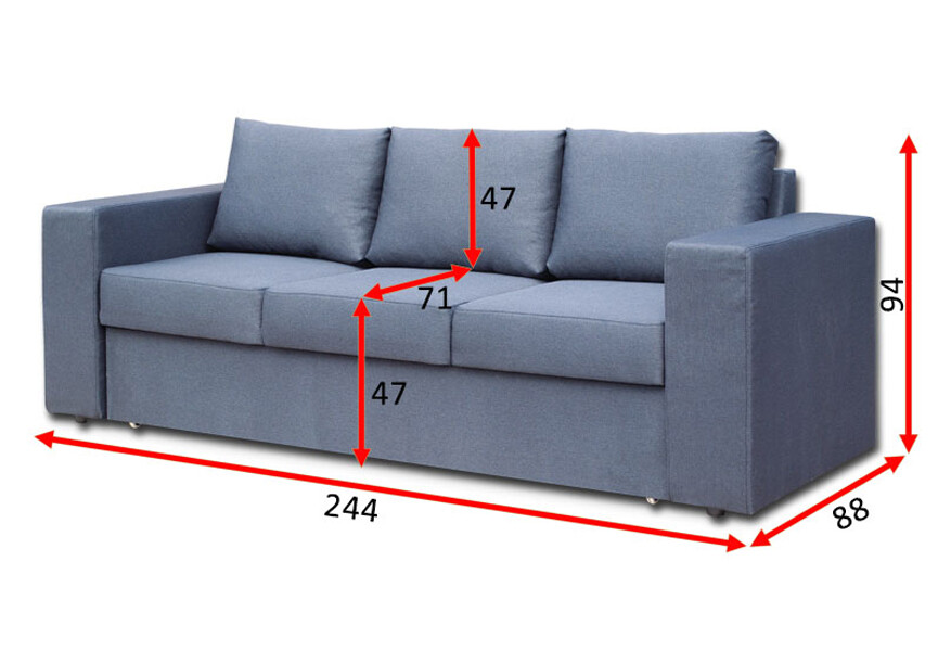 Фото 10 - Диван Vika Чикаго 3-В 244x88 см