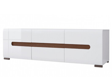 Фото Тумба под ТВ ВМК Ацтека / Azteca (Амелия) с 3 дверцами 150 см Белая