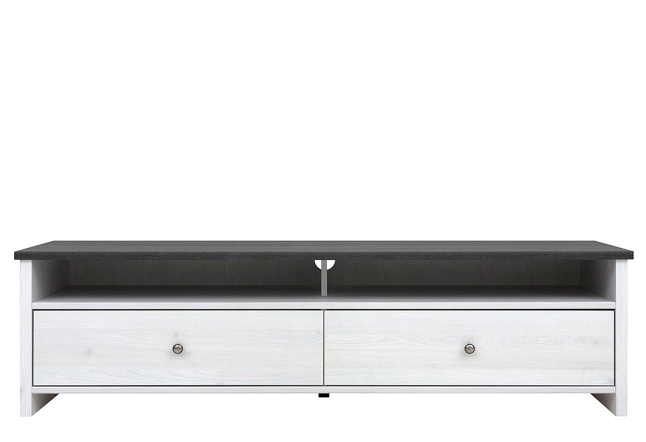 Фото 1 - Тумба под ТВ ВМК Порто / Porto (Парис) с 2 ящиками и полками 159 см Белая