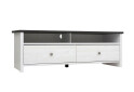 Фото 2 - Тумба под ТВ ВМК Порто / Porto (Парис) с 2 ящиками и полками 129 см Белая