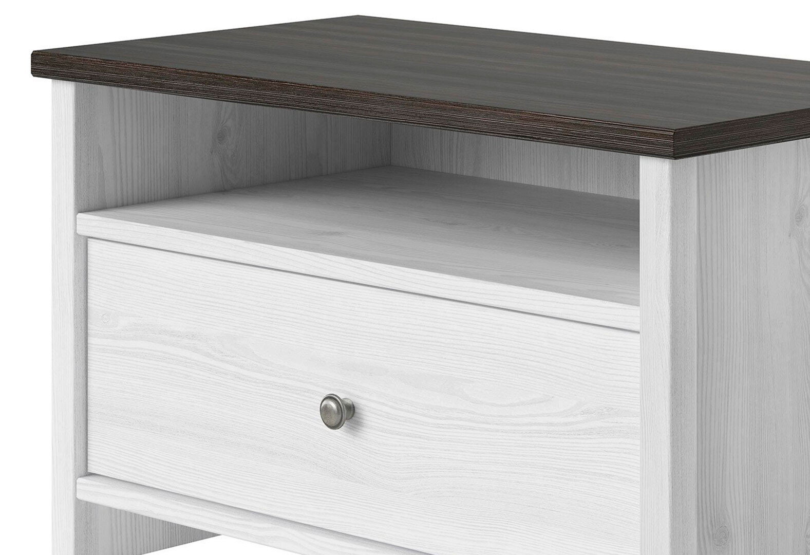 Фото 2 - Тумба ВМК Порто / Porto (Парис) с 1 ящиком 69 см Белая