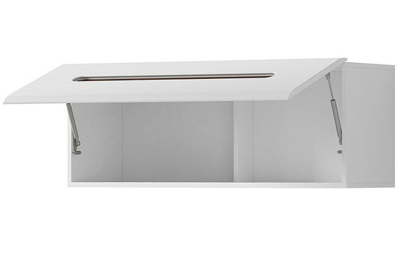 Фото 2 - Шафка навісна ВМК Ацтека (Амелія) 105 см Білий/Венге