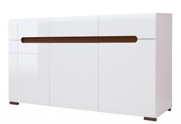 Фото Комод ВМК Ацтека (Амелия) 3-дверный с 3 ящиками 150 см Белый