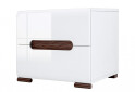 Фото 1 - Тумба приліжкова ВМК Ацтека (Амелія) з 2 шухлядами 50 см Біла