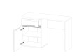 Фото 2 - Стіл туалетний ВМК Ацтека 110x41 см з тумбою і шухлядою, білий/венге