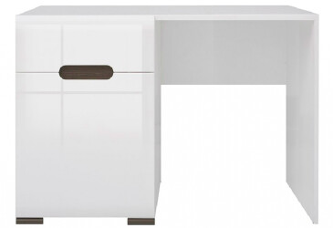 Фото Стіл туалетний ВМК Ацтека (Амелія) 110x41 см з тумбою і шухлядою, білий/венге