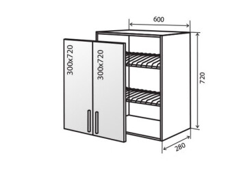 Фото В7 Сушка витрина 2Д 60 Флэт Вип-Мастер