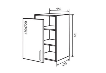 Фото В4 Тумба 1Д 45 Флет VIP-master