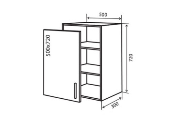 Фото В5 Тумба 1Д 50 МоДа Люкс / MoDa Luxe VIP-master