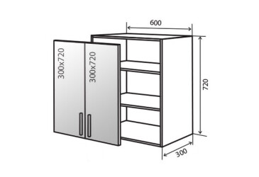 Фото В6 Тумба вітрина 2Д 60 МоДа Люкс / MoDa Luxe VIP-master