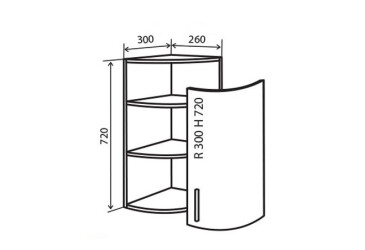 Фото В15R+ Полиці кутові 72 МоДа Люкс / MoDa Luxe VIP-master