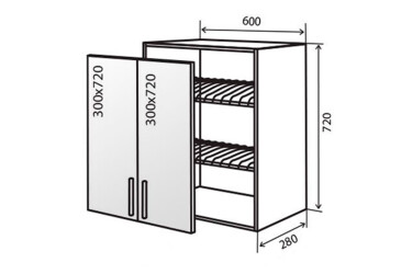 Фото В7 Сушка витрина 2Д 60 AL Флэт Вип-Мастер