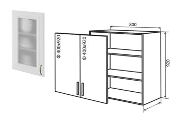Фото В48 Тумба 2Д 80 Вітрина №1 Аморе Класік Люкс / Amore Classic Luxe VIP-master
