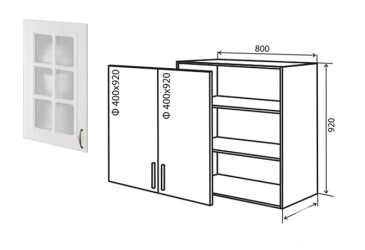 Фото В48 Тумба 2Д 80 Витрина №2 Аморе Классик Люкс / Amore Classic Luxe Вип-Мастер
