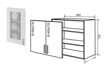 Фото В8 Тумба 2Д 80 Вітрина №1 Аморе Класік Люкс / Amore Classic Luxe VIP-master