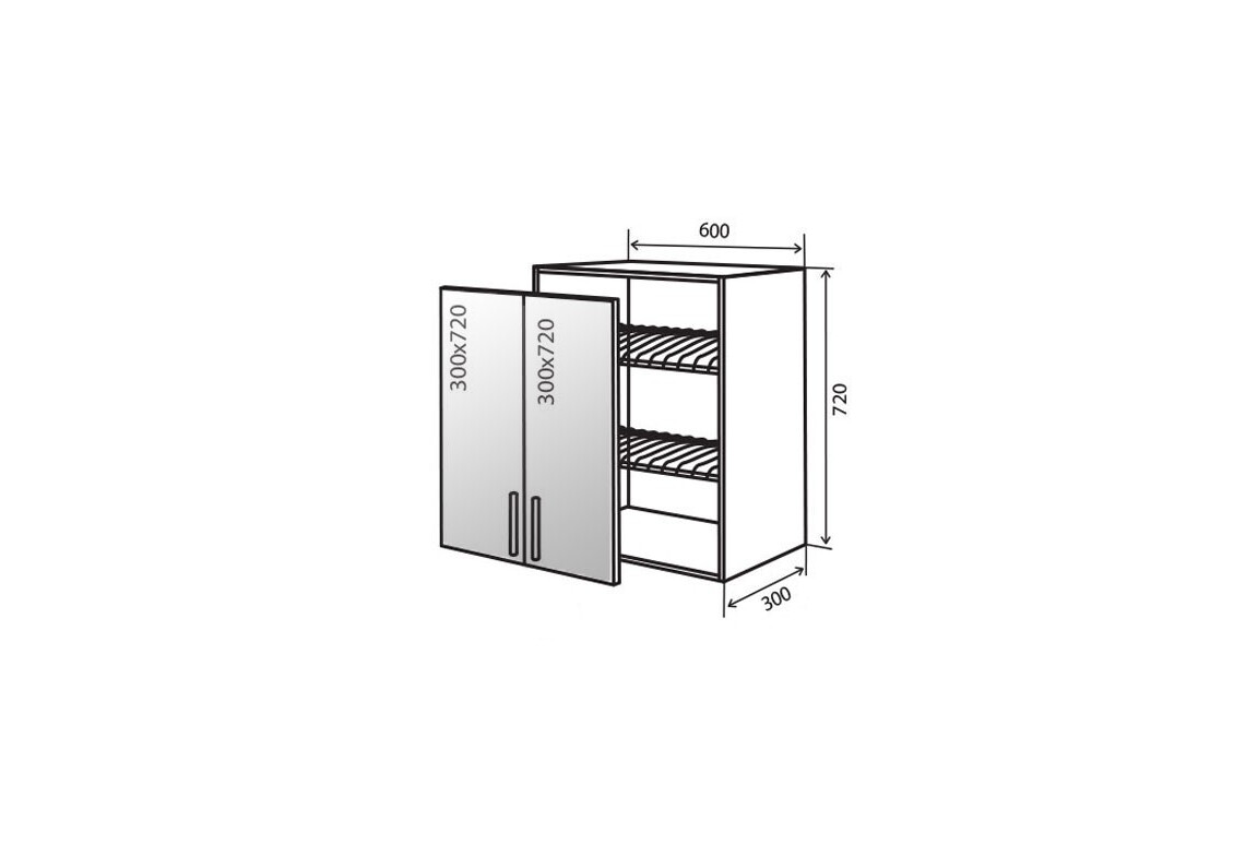 Фото В7 Сушка витрина 2Д 60 Колор-міх Люкс Вип-Мастер