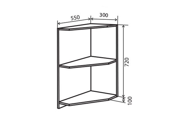 Фото 1 - Н17 Полки угловые Колор-міх Люкс Вип-Мастер