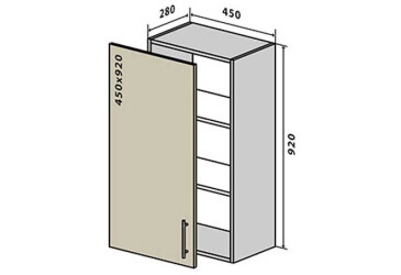 Фото В44 Тумба 1Д 45 М.Глосс VIP / M.Gloss VIP VIP-master