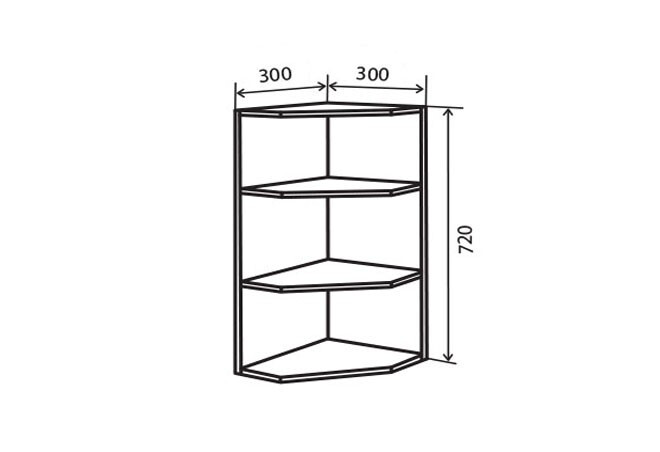Фото 1 - В15 Полки угловые 72 Грация Люкс Вип-Мастер