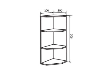 Фото В55 Полиці кутові 92 Грація Люкс VIP-master