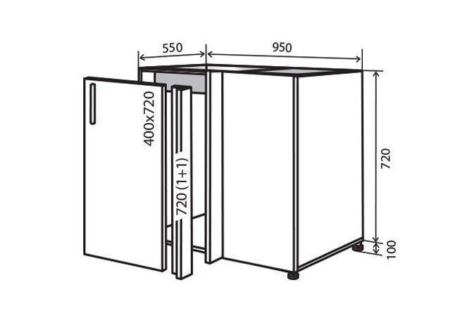 Фото 1 - Н15 Заглушка мийка 1Д 95 Грація Люкс VIP-master
