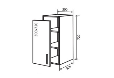 Фото В2 Тумба 1Д 30 Альбіна Люкс VIP-master