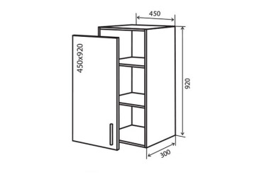 Фото В44 Тумба 1Д 45 Альбіна Люкс VIP-master