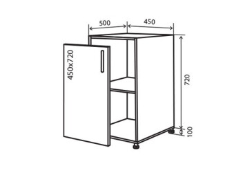 Фото Н4 Тумба 1Д 45 Альбина Люкс Вип-Мастер