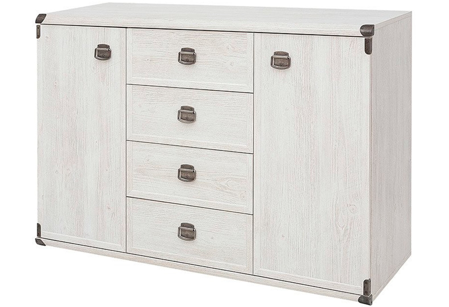 Фото 3 - Комод ВМК Индиана (Монтана) 2-дверный с 4 ящиками 130 см