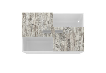 Фото Шафка навісна VMV holding Памп 2-дверна 117 см Білий/Кантрі лейбл