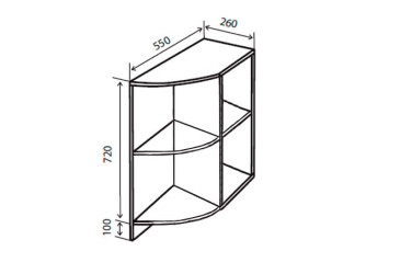 Фото Н37R Полки угловые Грация Люкс Вип-Мастер