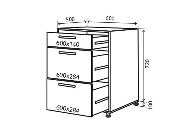 Фото 1 - Н28 Тумба 3Ш 60 Аморе Классик Люкс / Amore Classic Luxe Вип-Мастер