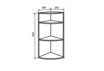 Фото В56R Полки угловые 92 МоДа Люкс / MoDa Luxe Вип-Мастер