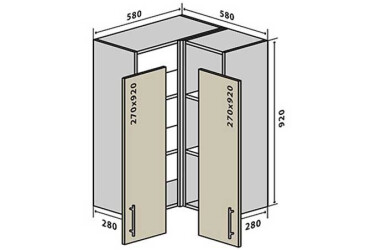 Фото В58 Тумба угловая 58 Альбина Вип-Мастер