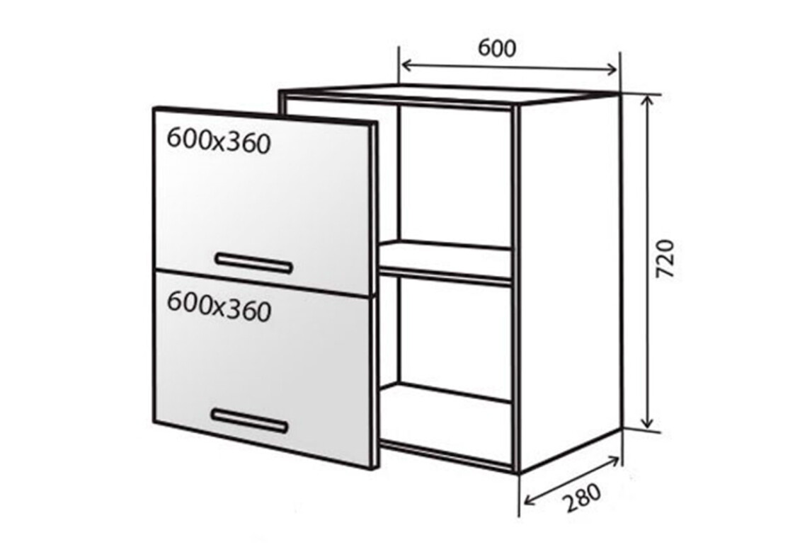 Фото В20 Тумба вітрина AL 60 Флет VIP-master