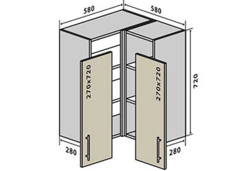 Фото В18 Тумба кутова 58 Альта / Alta VIP-master