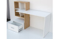 Фото 5 - Стол письменный ВМВ Холдинг HO 1S 149x50 см с надставкой и ящиком, белый/дуб каменный