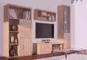 Фото 2 - Комплект стенка с витриной и стеллажом ВМВ Холдинг Дамис 285 см Дуб сонома